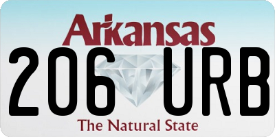 AR license plate 206URB