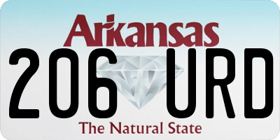 AR license plate 206URD