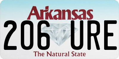 AR license plate 206URE