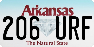 AR license plate 206URF