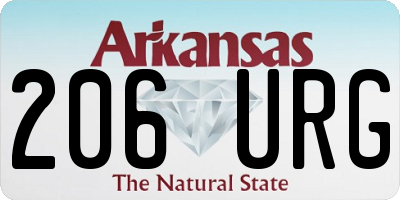 AR license plate 206URG