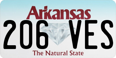 AR license plate 206VES