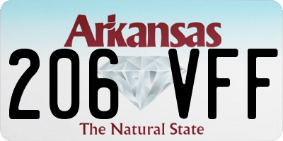 AR license plate 206VFF