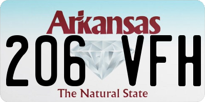 AR license plate 206VFH