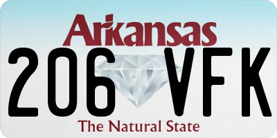 AR license plate 206VFK