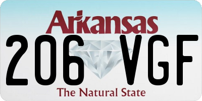 AR license plate 206VGF