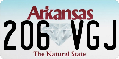 AR license plate 206VGJ
