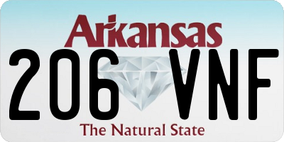 AR license plate 206VNF