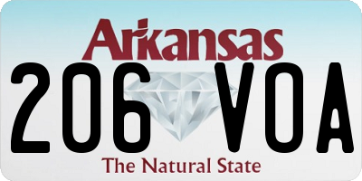 AR license plate 206VOA
