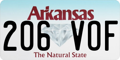 AR license plate 206VOF