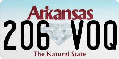 AR license plate 206VOQ