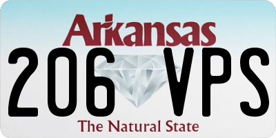 AR license plate 206VPS