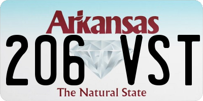 AR license plate 206VST