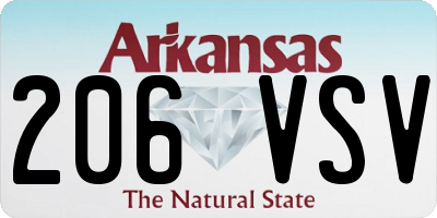 AR license plate 206VSV