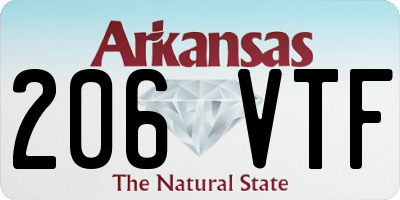 AR license plate 206VTF