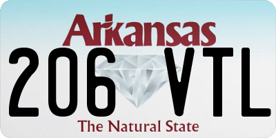 AR license plate 206VTL