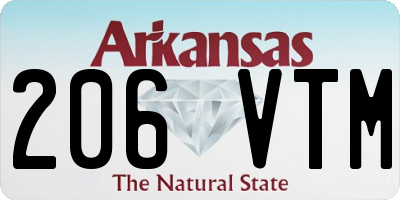 AR license plate 206VTM