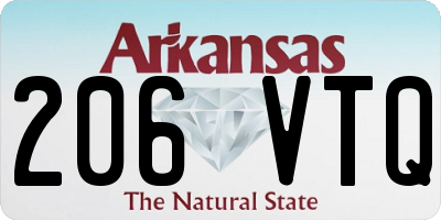 AR license plate 206VTQ