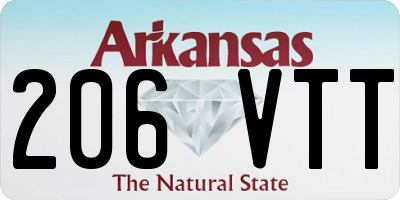AR license plate 206VTT