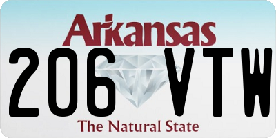 AR license plate 206VTW