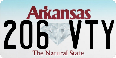 AR license plate 206VTY