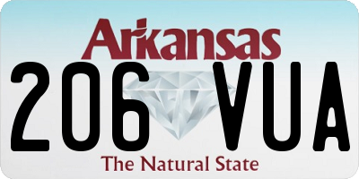 AR license plate 206VUA
