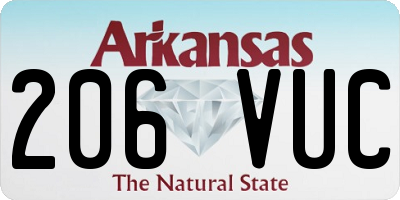 AR license plate 206VUC