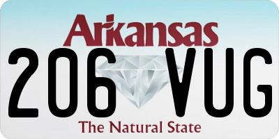 AR license plate 206VUG