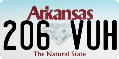 AR license plate 206VUH