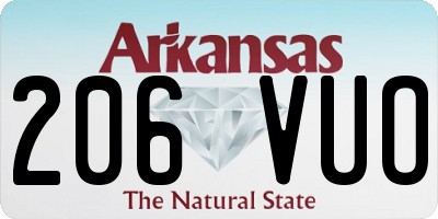 AR license plate 206VUO