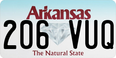AR license plate 206VUQ