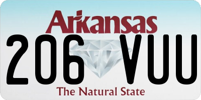 AR license plate 206VUU