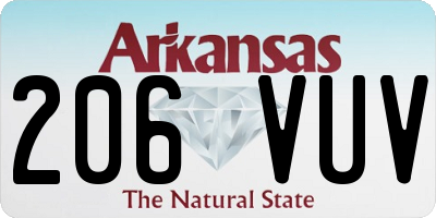 AR license plate 206VUV