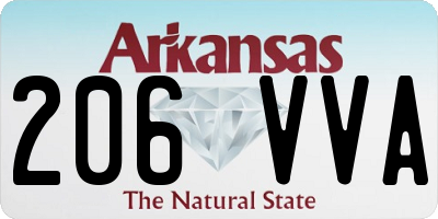 AR license plate 206VVA