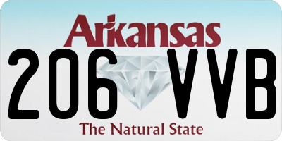 AR license plate 206VVB