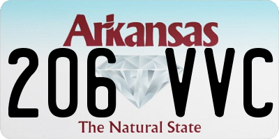 AR license plate 206VVC