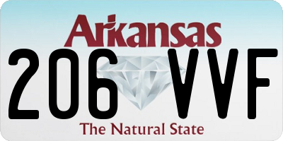 AR license plate 206VVF