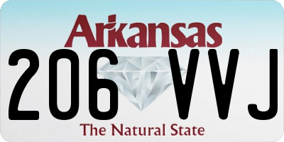 AR license plate 206VVJ