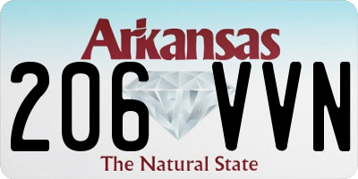 AR license plate 206VVN