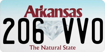 AR license plate 206VVO