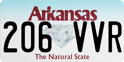 AR license plate 206VVR