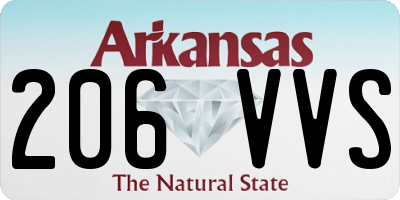 AR license plate 206VVS