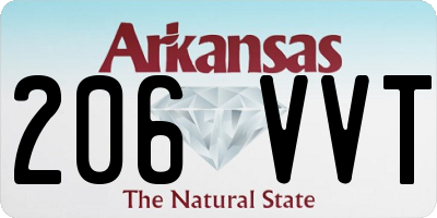 AR license plate 206VVT