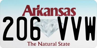 AR license plate 206VVW