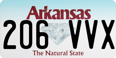 AR license plate 206VVX