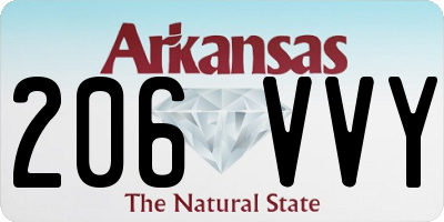 AR license plate 206VVY