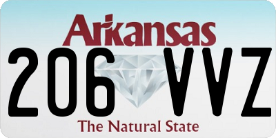 AR license plate 206VVZ