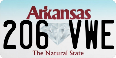 AR license plate 206VWE