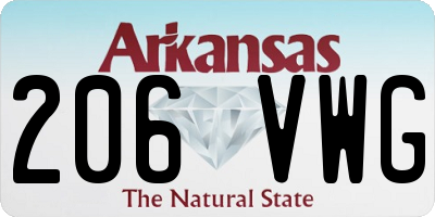 AR license plate 206VWG