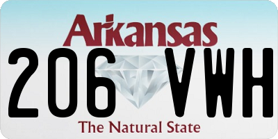 AR license plate 206VWH
